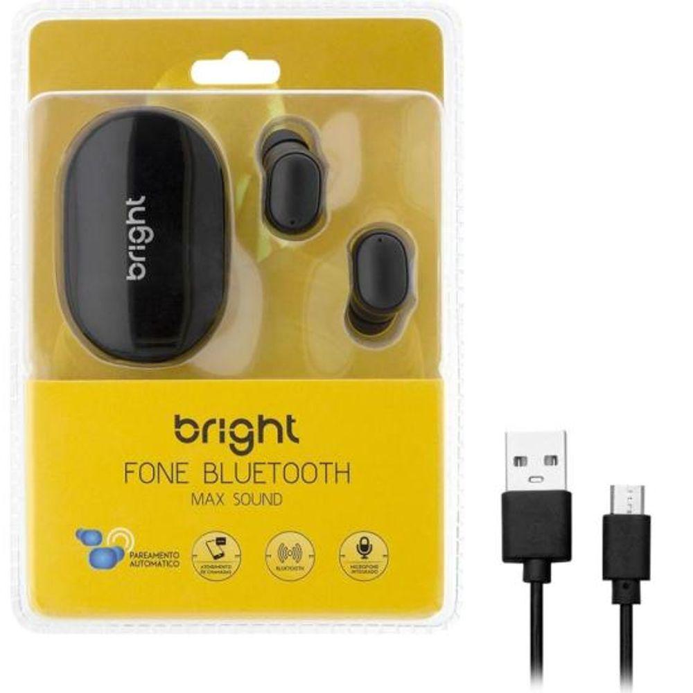 Fone De Ouvido Bright Max Sound Bluetooth Preto - 6