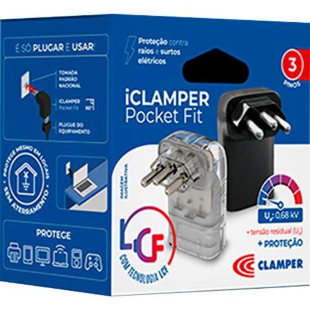 Protetor Contra Surtos DPS 3P 10A Pocket Fit Clamper Preto - 11