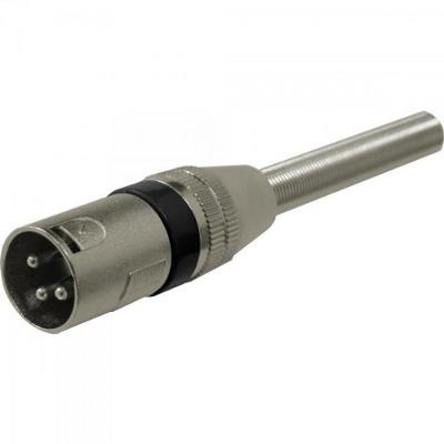 Plug XLR Canon Macho com Mola PGCN0014 Preto Storm pacote Com 5