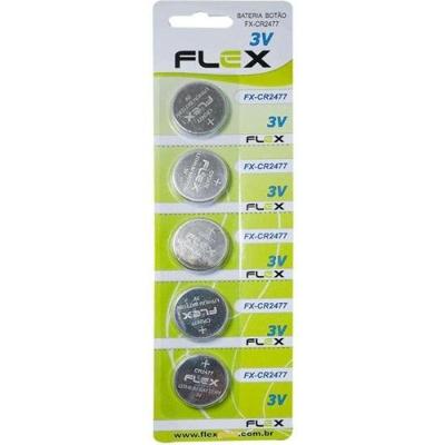 Bateria Botão Lithium 3V CR2477 (Com5 baterias) Flex