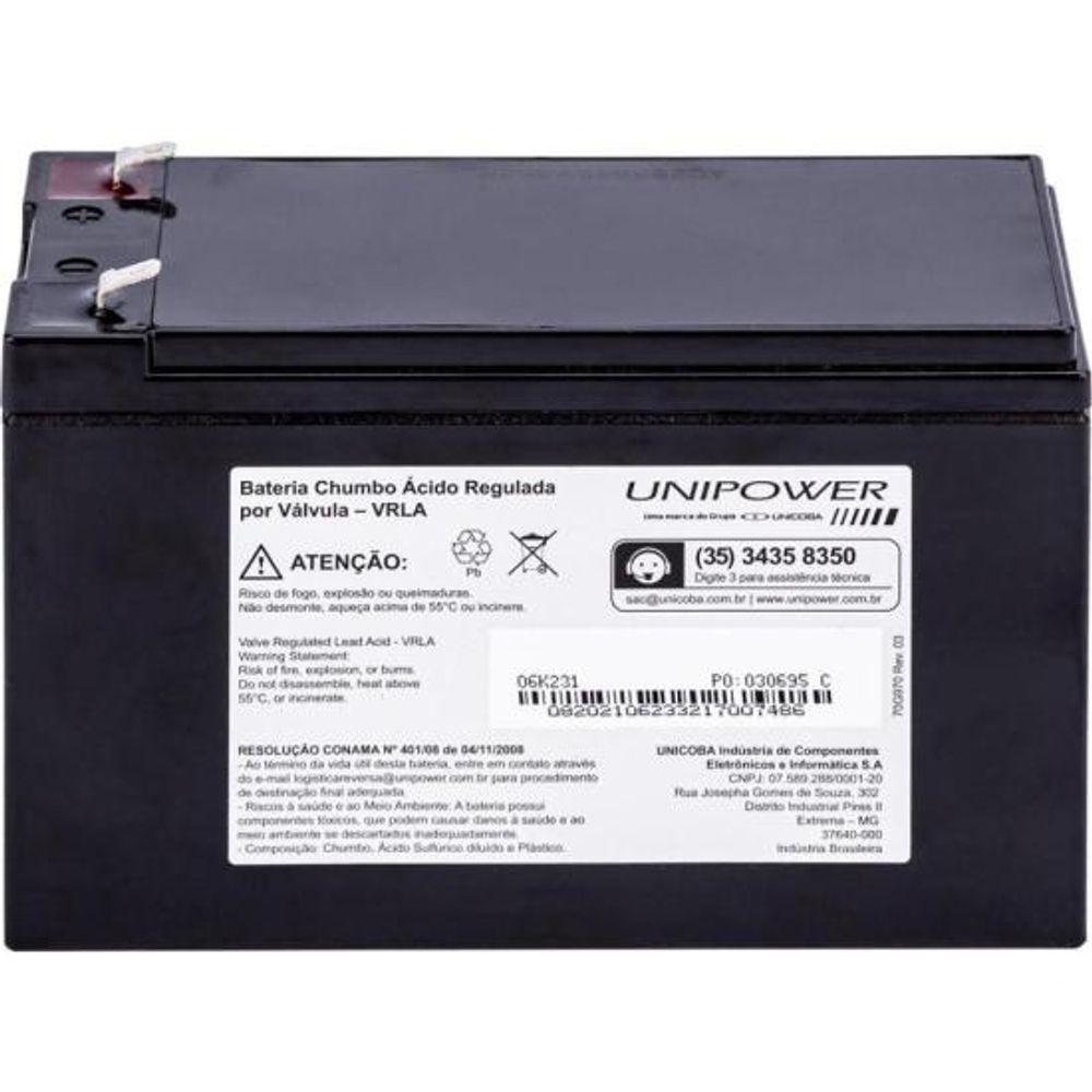 Bateria Estacionária Selada 12V 7Ah VRLA UP1270E Unipower - 6