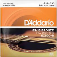 Encordoamento Violão Aço .010-.050 85/15 Bronze EZ900-B D Addario Com Corda Extra PL010 - 1