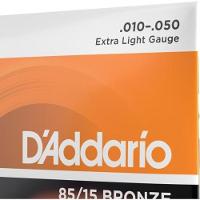 Encordoamento Violão Aço .010-.050 85/15 Bronze EZ900-B D Addario Com Corda Extra PL010 - 4