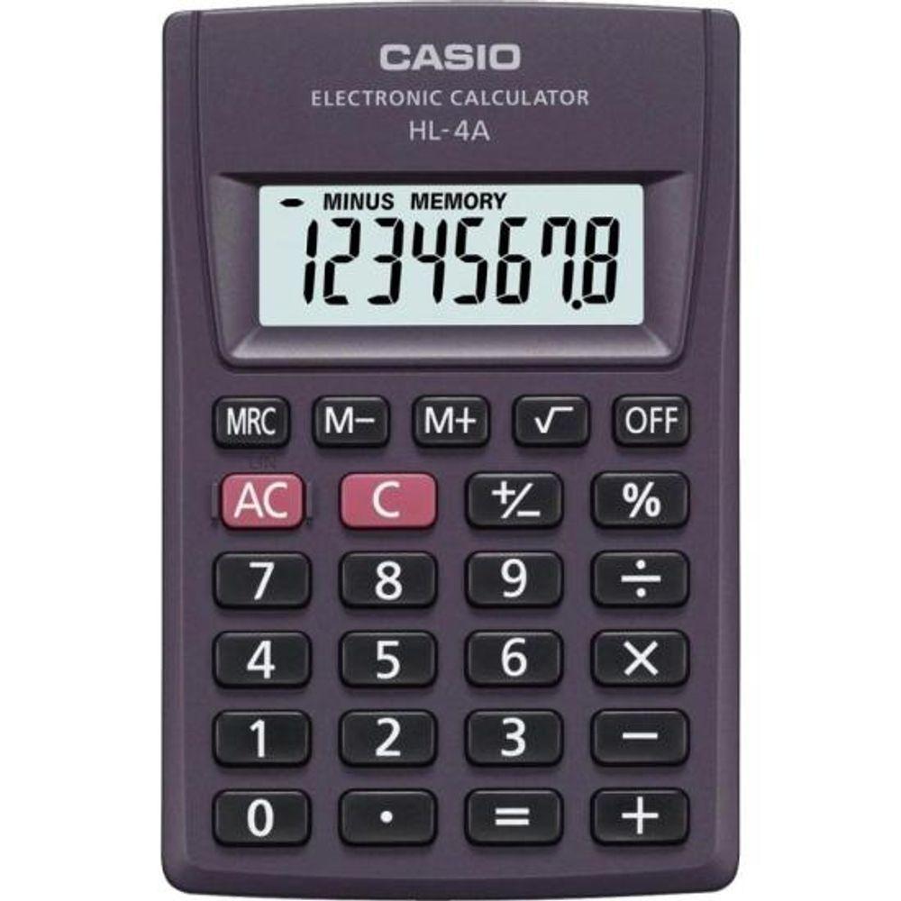 Calculadora de Bolso Casio HL-4A 8 Dígitos Preta - 1