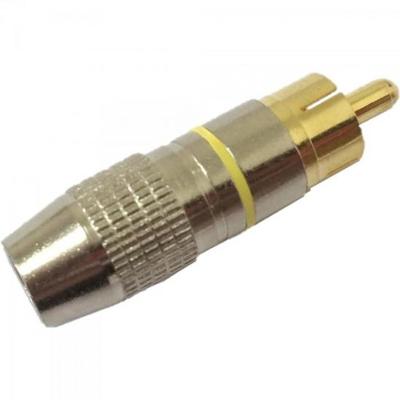 Plug RCA Profissional PGRC0014 Amarelo Storm 10 unidades