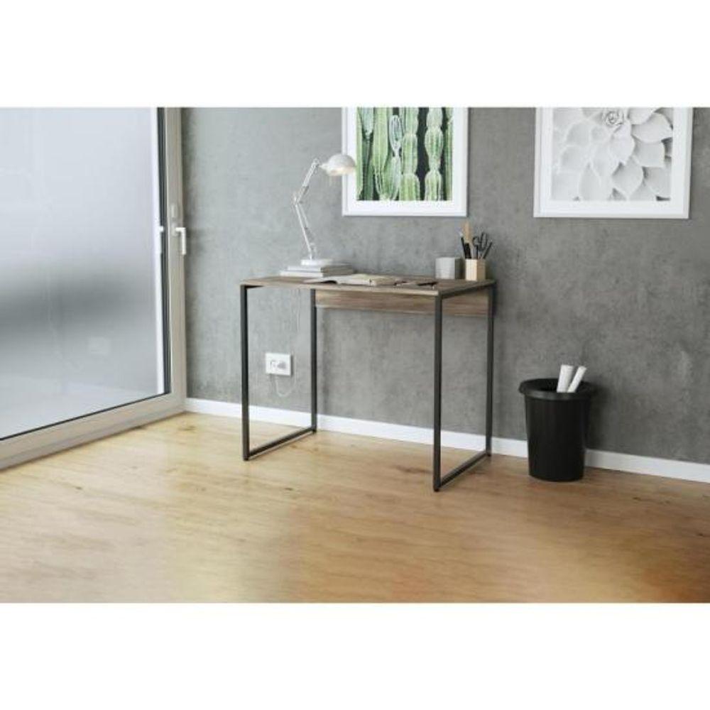 Mesa Escrivaninha Industrial Multivisão Urbana Madeira - 2