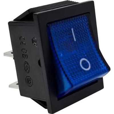 Chave Gangorra Com Led 4 Terminais Azul KCD4 Storm pacote Com 10