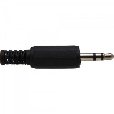 Plug P2 Estéreo Com Protetor de Cabo PGPD0003 Preto Storm pacote Com 50