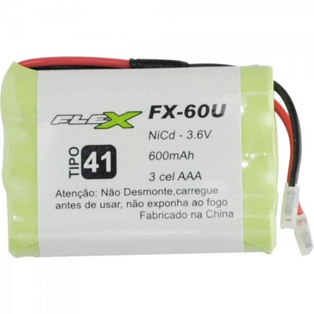 Bateria Universal Telefone Sem Fio 3,6V AAA 600mAh FX-60U Flex - 1