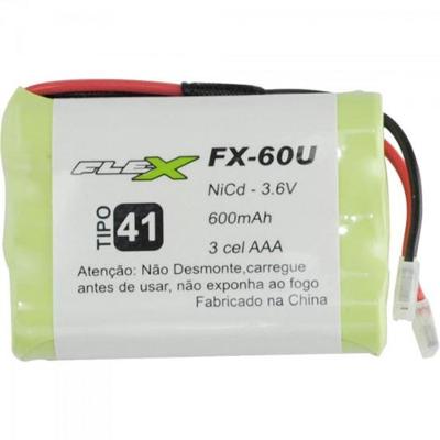 Bateria Universal Telefone Sem Fio 3,6V AAA 600mAh FX-60U Flex