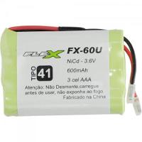 Bateria Universal Telefone Sem Fio 3,6V AAA 600mAh FX-60U Flex - 1