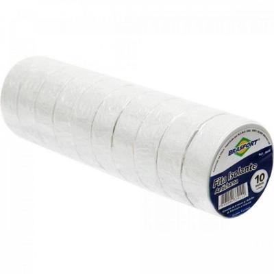 Fita Isolante Antichama 10MT BRASFORT Branca 10 unidades