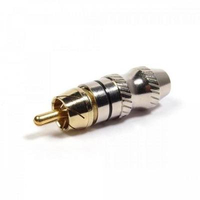 Plug RCA Metal Com Anel Preto PGRC0028 Storm pacote Com 10