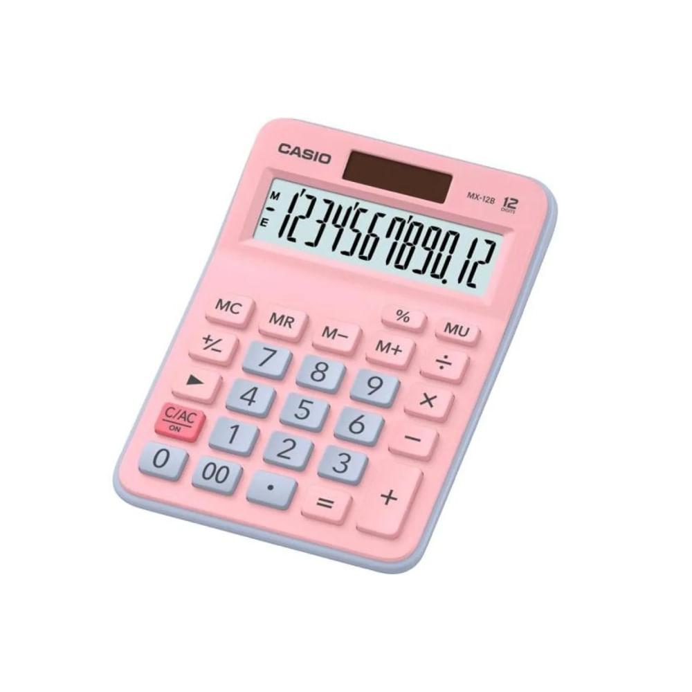 Calculadora de Mesa Casio MX-12B-PKLB 12 Dígitos Rosa/Azul Claro - 2