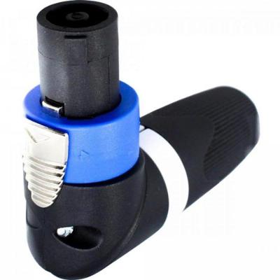Conector Speakon 90° 4 Polos PGSP0005 Preto/Azul Storm pacote Com 10
