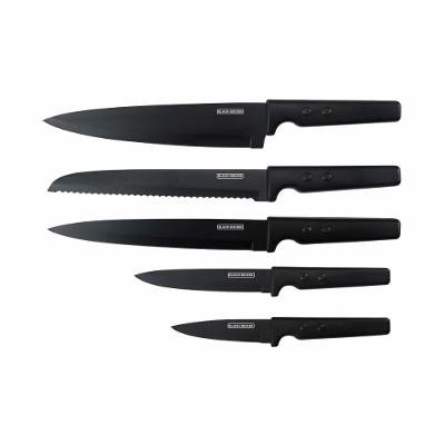 Jogo de Facas 5 Peças Vanguard Lâminas Antiaderente Black&Decker