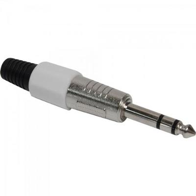 Plug P10 Stereo Plástico PGPZ0018 Branco Storm pacote Com 5