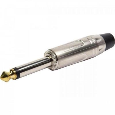 Plug P10 Mono Metal 17mm com Ponta Gold PGPZ0037 Storm pacote Com 10