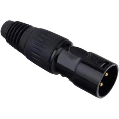 Plug Jack Cannon Macho Metálico Preto Storm pacote Com 5