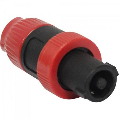 Conector Speakon de Linha Macho 4 Pólos PGSP0003 Preto/Vermelho Storm pacote Com 10