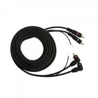 Cabo 2 X 2 RCA Com Fio Terra Gold Plug 90° 5M Preto Storm - 1