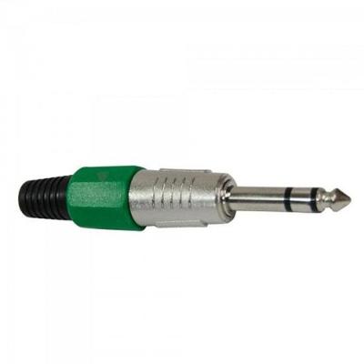 Plug P10 Stereo Plástico PGPZ0017 Verde Storm pacote Com 5