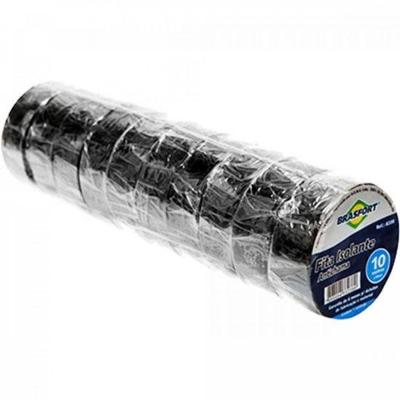 Fita Isolante Antichama Preta 19mm x 10m BRASFORT 10 unidades