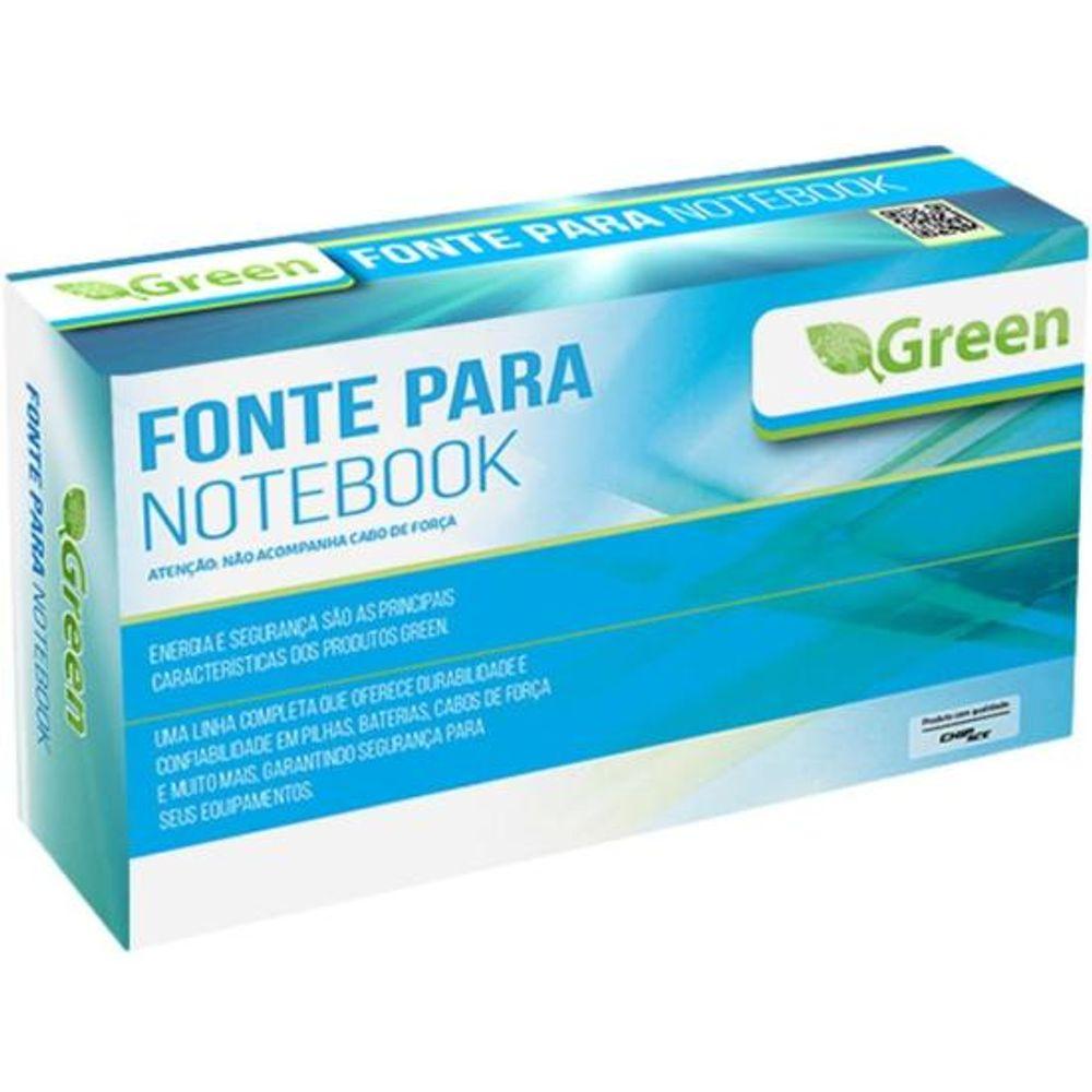 Fonte Para Notebook 19V 3,42A Bivolt 5,5X2,5mm Green - 4
