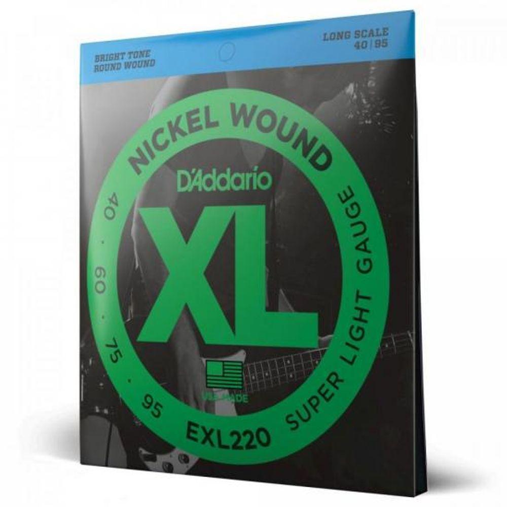 Encordoamento Baixo 4 Cordas .040-.095 XL Nickel EXL220 D Addario - 2