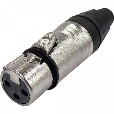 Conector Cannon Fêmea 3 Polos Metal JCCN0017 Storm pacote Com 10