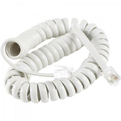 Extensor Para Telefone RJ11 4 Vias Espiral 2m Branco Storm pacote Com 10