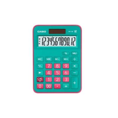 Calculadora de Mesa Casio MX-12B-GNRD 12 Dígitos Rosa/Verde Claro