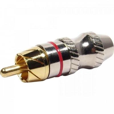 Plug RCA Metal Com Anel Vermelho PGRC0025 Storm pacote Com 10