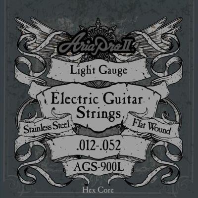 Encordoamento Para Guitarra Flat Wound .012 AGS900L Aria Pro II