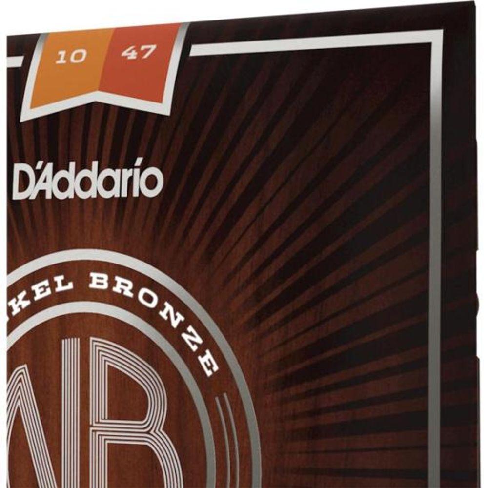 Encordoamento Violão Aço .010-.047 Nickel Bronze NB1047 D Addario - 3