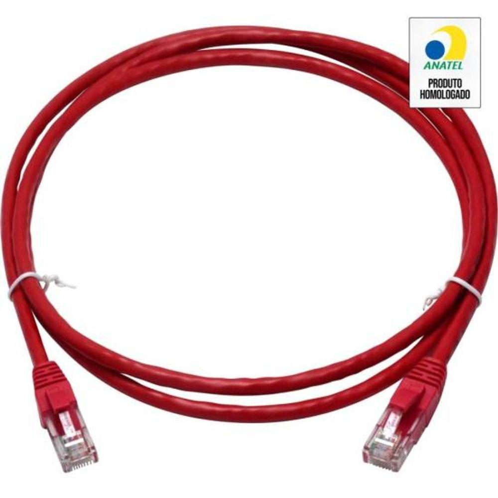 Patch Cord CAT.5E 1,5m Vermelho Nexans - 1