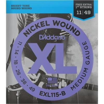 Encordoamento Guitarra .011-.049 XL Nickel EXL115-B D Addario Com Corda Extra PL011