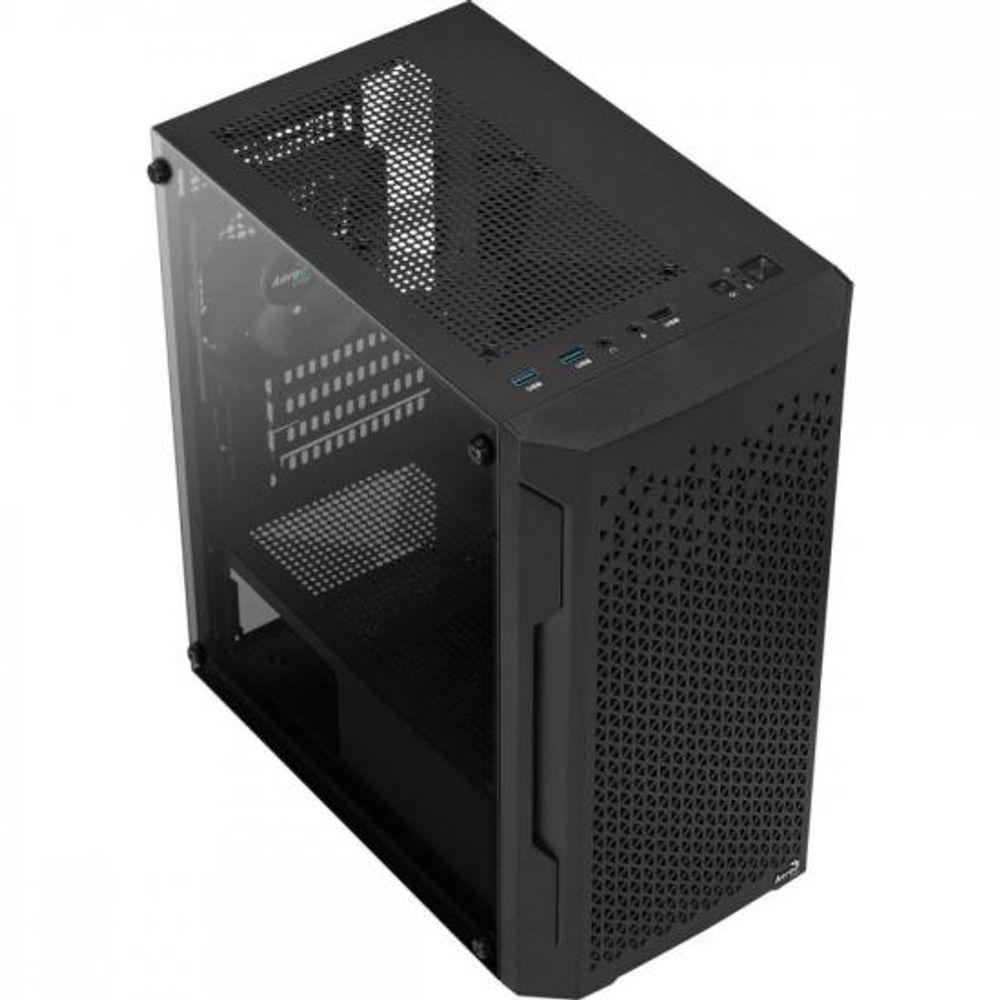 Gabinete Gamer Aerocool Trinity Mini Preto Lateral Vidro - 3