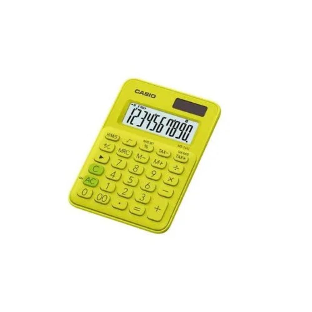 Calculadora de Mesa Casio MS-7UC-YG 10 Dígitos Verde-limão - 1