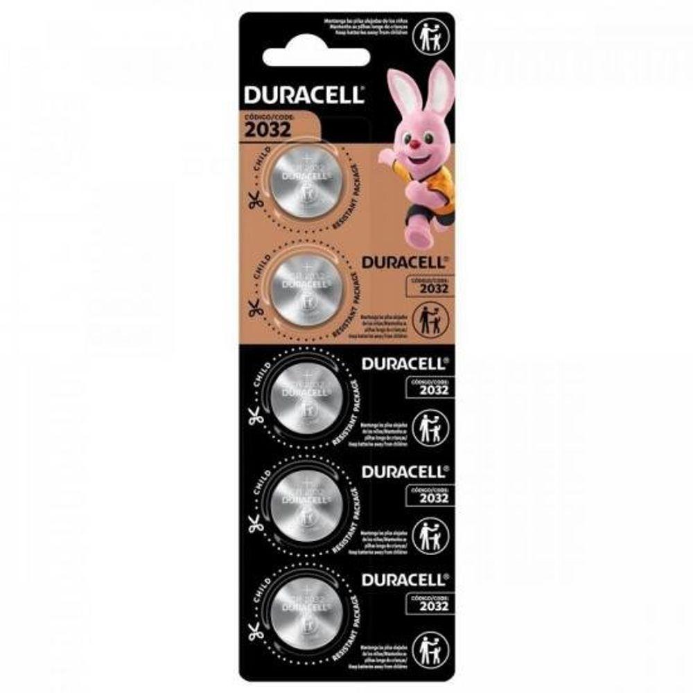 Pilha Moeda Lithium 3v CR2032 (Com5 Pilhas) DuracellCAR / 5 - 1