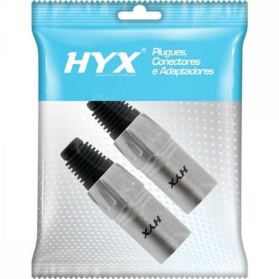 Conector XLR Macho 3 Pólos Niquelado HX001M HYXPCT / 2