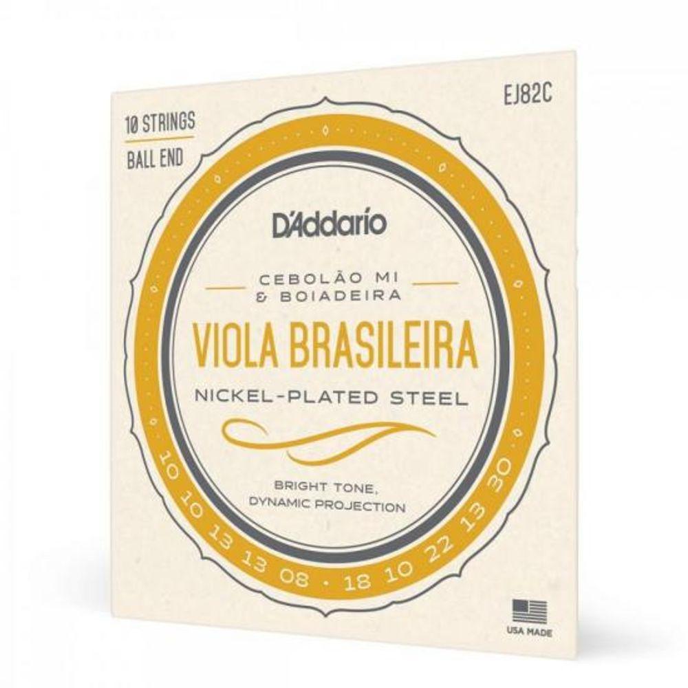Encordoamento Para Viola Brasileira Cebolão MI/Boiadeira EJ82C D Addario - 2