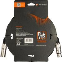 Cabo Para Microfone Player XLR(F) x XLR(M) 3m Preto Hayonik - 2