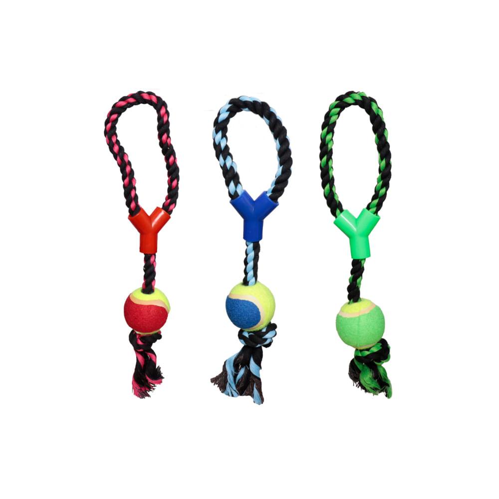 Brinquedo para Cachorro com Corda e Bola de Trinta e Oito Centímetros - Ringo - 1