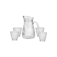 Jarra de Vidro com 4 Copos - Conjunto Narissa - 1