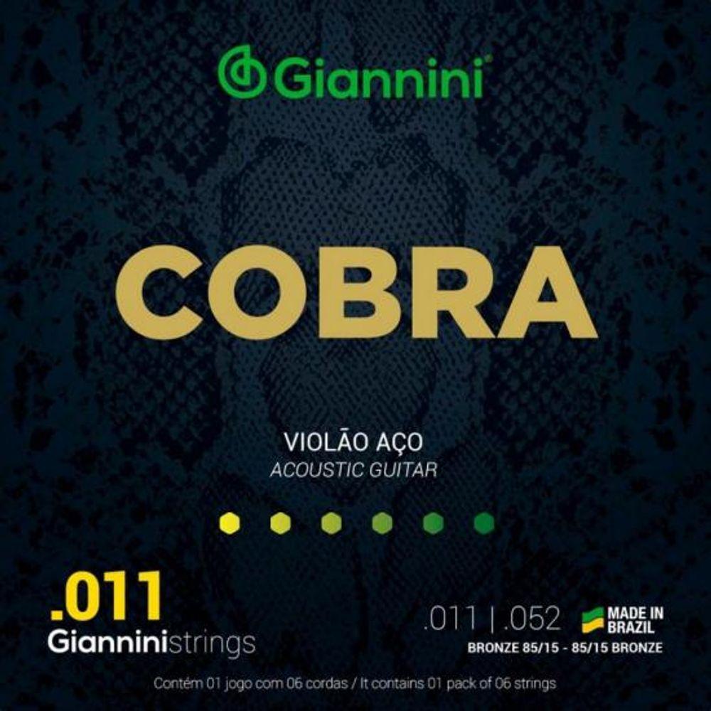 Encordoamento Para Violão Aço .011 Série Cobra Giannini GEEFLK - 1