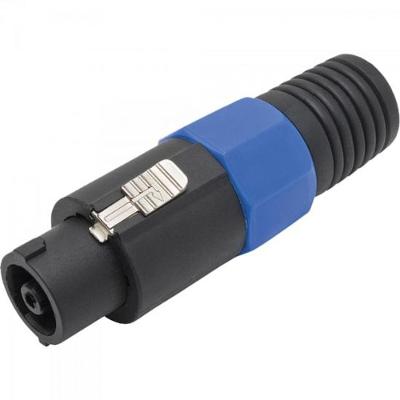 Conector Speakon de Linha Macho 4 Pólos PGSP0002 Preto/Azul Storm pacote Com 10