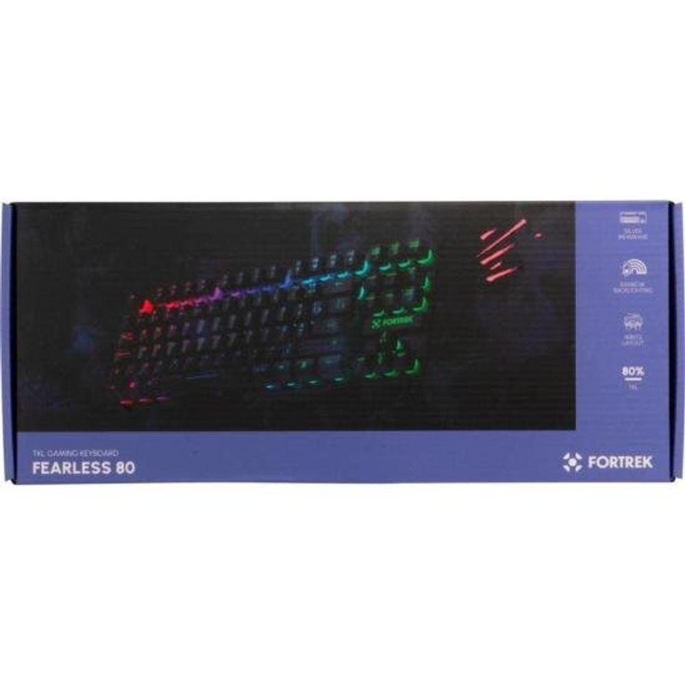 Teclado Gamer Fortrek Fearless 80 TKL Preto - 6