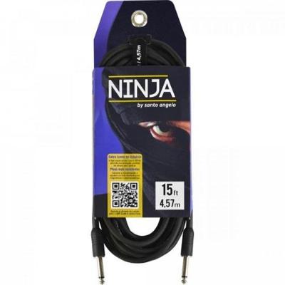 Cabo Para Guitarra 4,57m Ninja Preto Santo Angelo