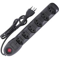 Filtro de Linha Com 6 Tomadas 1M Bivolt Preto Megatron - 1